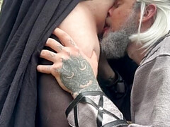 Yennefer & Geralt Wild Forest Fuck - Big Tit BBW Cosplay Blowjob & Creampie