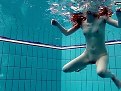 女, フェティッシュ, Hd, プール, シャワー, 一人, 水着, 水中