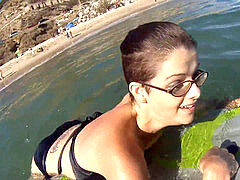 skinny white chick GETS DICKED DOWN BY SHAUNDAM AFTER A DAY AT THE BEACH