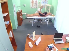Médico, Lesbiana, Lamidas, Enfermera, Oficina, Coño, Uniforme, Voyeur