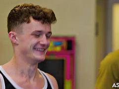 アナル, デカチン, フェラチオ, ゲイ, 手コキする, 筋肉, タトゥー