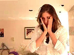 Bondage discipline sadomasochisme, Pijpbeurt, Bruinharig, Sperma in gezicht, Leer, Tiener