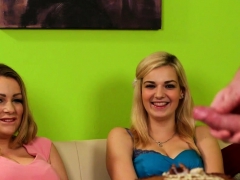 Blondine, Britisch, Cfnm, Hd, Flotter dreier, Spanner
