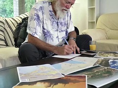 beautiful teen hardcore fucked by old man and cums in throat