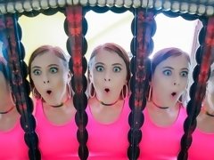 69, ブロンド, フェラチオ, バック, 手コキする, オマンコ, ティーン, オッパイの