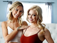 Blonde, Doigter, Embrassement, Léchez, Masturbation, Chatte, Adolescente, Nénés