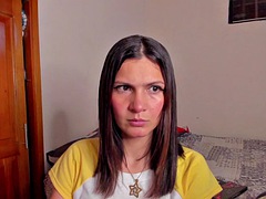 Nana, Brunette brune, Mignonne, Interracial, Fille latino, Solo, Adolescente, Nénés