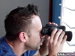 Big tit widow visits checking out neighbor for amazing anal fuck