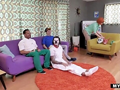 Grosser schwanz, Grosse titten, Familie, Behaart, Hardcore, Muschi, Reiten, Flotter dreier