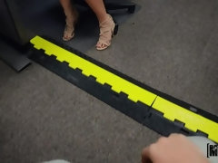 Amateur, Gros seins, Blonde, Queue, Robe, Doigter, Bureau, Piercing