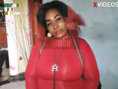 素人, ぽっちゃり, デカパイ, 黒人, フェラチオ, 浮気者, 黒人, 妻