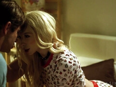 アメリカ人, お尻, ブロンド, 茶髪の, 家族, 開帳, 小柄, ラフ