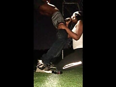 美女, デカチン, イマラチオ, 黒人, 彼女, ハードコア, アウトドア, フェラする