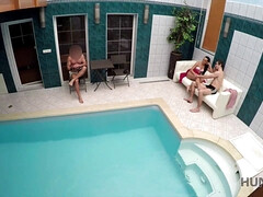 Aventuras sexuales in a private pool - POV cuckold action