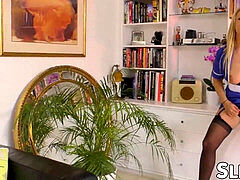 デカチン, フェラチオ, イギリス人, ヒール, ストッキング