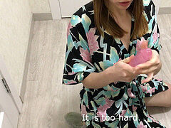 素人, デカチン, フェラチオ, 自家製, 小柄, ティーン