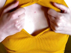 Cul, Brunette brune, Érotique, Européenne, Doigter, Seins naturels, Pute, Solo