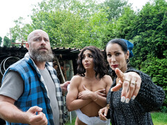 Arabe, Morena, Cornudo, Al aire libre, Tetas