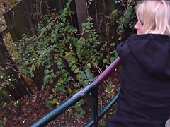 Pickedup babe banged in the public