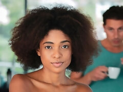 Negro, Estilo perrito, Interracial, Cocina, Lamidas, Coño, Flaco, Adolescente