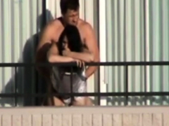 couple fucks on hotel balcony