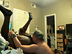 Amateur, Noire, Éjaculation interne, Noir ébène, Béant, Hard, Interracial, Muscle