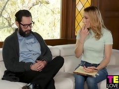 Kont, Grote kont, Blond, Pijpbeurt, Sperma shot, Hardcore, Kut duiken, Tiener