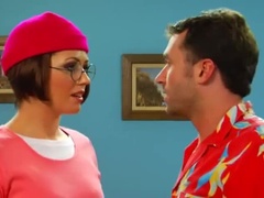 Gros cul, Grosse bite, Noire, Blonde, Sucer une bite, Tir de sperme, Rousse roux, Cheveux courts