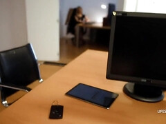 Anal, Cul, Fille latino, Bureau, Pov, Chatte, Adolescente, Nénés