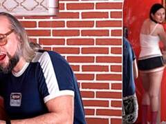 フェラチオ, 茶髪の, バック, 手コキする, なめる, ストリッピング, ティーン, オッパイの