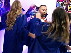 素人, 巨乳な, バック, ヒール, 生徒, タトゥー, 三人, オッパイの