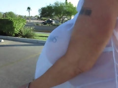 Enthousiasteling, Grote kont, Grote mammen, Blond, Hd, Reusachtig, Buiten, Tieten likken