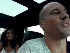 Americano, Negro, Coche, Polla, Corridas faciales, Tetas naturales, Al aire libre, Pequeña