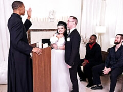 Sensual brunette Payton Preslee gets her holes fucked by blacks