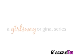 Brunette lesbian stepmom