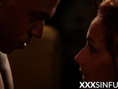 デカ尻, デカチン, フェラチオ, イマラチオ, チン, エロティック, 女, 異人種間