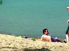 youthfull German Teen Couple hidden cam in orgy on the hamburg beach