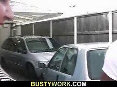 Big black cock is filling her fat hole