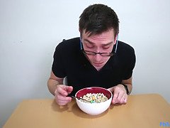 Mooi, Pijpbeurt, Oudere vrouw, Hd, Man, Keuken, Moeder, Zuigen