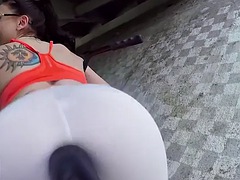 Chica, Mamada, Morena, Corridas, Sexo duro, Al aire libre, Pov, Adolescente