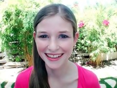 Adorable college girl is having private classes all the time