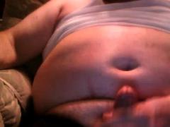 Grandpa cum on webcam