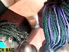 Hot Threesome with Two Brunette African Babes - Mena & Black Bae
