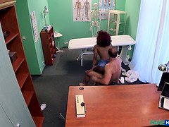 Jasmine Webb's steamy sex session with a doctor in fake hospital