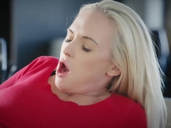 ブロンド, ドレス, ヒール, キス, キッチン, 天然, 乳首, オマンコ