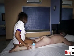 Sexy amateur Thai massage teen fucking