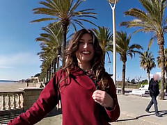 ビーチ, フェラチオ, 眼鏡, 手コキする, 下着, アウトドア, パンティ, ヒモパン