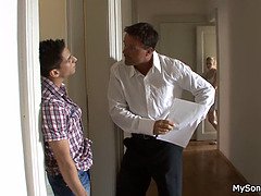 Rubia, Engañando, Checa, Papá, Realidad, Montar, Gritar, Afeitado