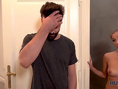 美人, ブロンド, フェラチオ, 巨乳な, エロ熟女, オナニー, お金, 義母