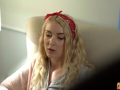 Grosser schwanz, Blondine, Blasen, Flotter dreier